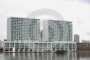 Buildings under construction on the bay