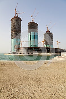 Buildings Under Construction, Manama, Bahrain