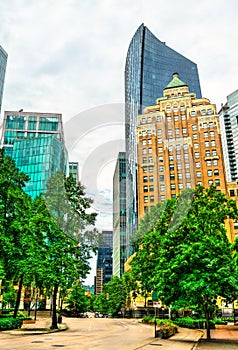 Buildings in Vancouver Downtown in Canada