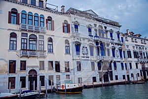 Buildings in Venice along the Grand canal. Italy