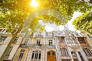 Buildings in Vichy city , France