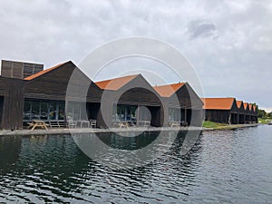 Buildings on the waterfront on the canal at Copenhagen