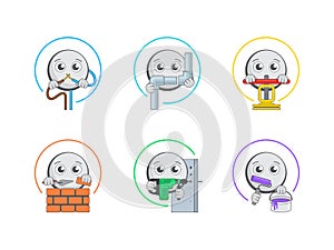 Buildnig, construct and engineering - funny icons