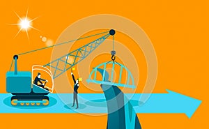 Builds a bridge crane