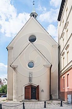 Built in 1969 after the extinction of the plague, a Roman Catholic church dedicated to Saint Sebastian. Opole, Poland, Europe