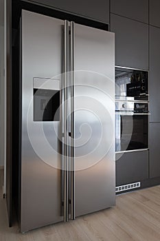Built-in appliences in modern kitchen