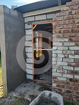 Built in doorframe in wall