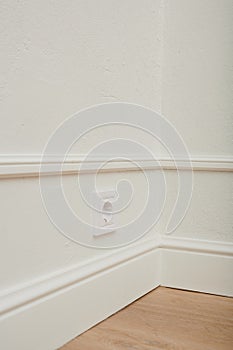 Built-in electrical sockets in the wall