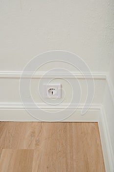 Built-in electrical sockets in the wall