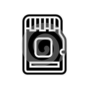 built memory glyph icon vector illustration