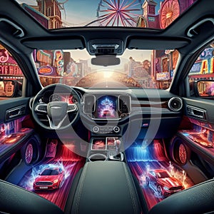 A built in mini magic show inside the car, with illusi