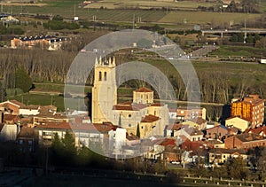 Church of Santa Maria la Mayor in Villamuriel de Cerrato from the 13th century. Spain. photo