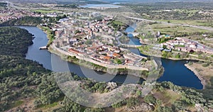 Buitrago del Lozoya, Medieval village with stone wall in Spain.