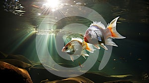Bujbal\'s Exquisite Fish Photography: Capturing The Beauty Of Goldfish In Sunlit Waters