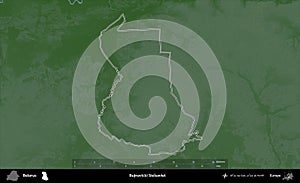 Bujnavicki Sielsaviet outlined, Belarus. Physical