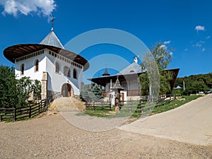 Bujoreni Monastery, a landmark atraction in Vaslui County, Romania photo