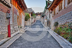 Bukchon Hanok Village in Seoul, South Korea