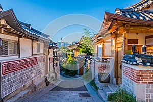 Bukchon Hanok Village in Seoul, South Korea