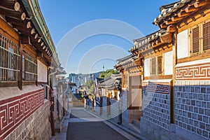 Bukchon Hanok Village in Seoul, South Korea