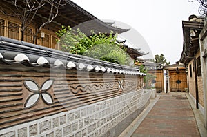 Bukchon hanok village in seoul south korea photo