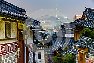 Bukchon Hanok Village,Traditional Korean style architecture in S