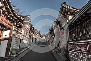 Bukchon Hanok Village,Traditional Korean style architecture in S