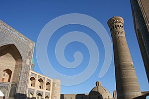 Bukhara central plaza with Kalyan mosque photo