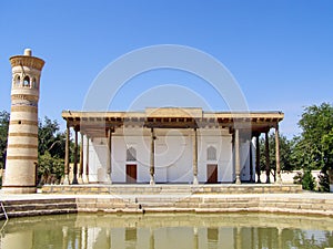 Bukhara, Uzbekistan - August 10 2018: The MEMORIAL COMPLEX of BAHAUDDIN NAQSHBANDI is a center of pilgrimage as it was worshipped photo