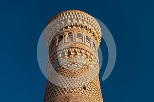 Bukhara, Uzbekistan. View of Kalon Minaret during the sunset