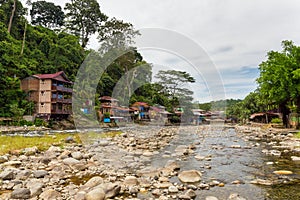 Bukit Lawang at the river