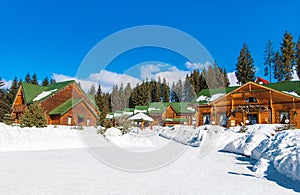 Bukovel winter ski resort in Eastern Europe, Ukraine, Carpathian