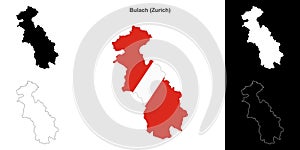 Bulach outline map