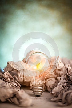 Bulb for brain storm concept