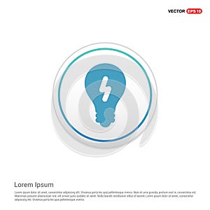 bulb concept Creative idea icon - white circle button