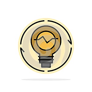 Bulb, Concept, Generation, Idea, Innovation, Light, Light bulb Abstract Circle Background Flat color Icon