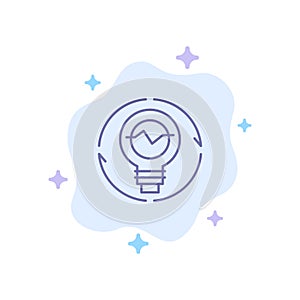 Bulb, Concept, Generation, Idea, Innovation, Light, Light bulb Blue Icon on Abstract Cloud Background