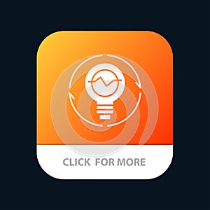 Bulb, Concept, Generation, Idea, Innovation, Light, Light bulb Mobile App Button. Android and IOS Glyph Version