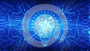Innovation background, creative idea concept, Artificial Intelligence Concept Background photo