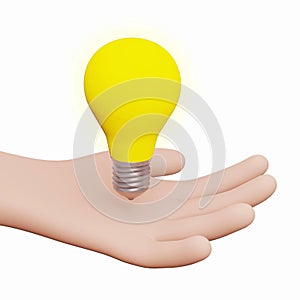 Bulb hand idea lamp innovation inspiration creativity