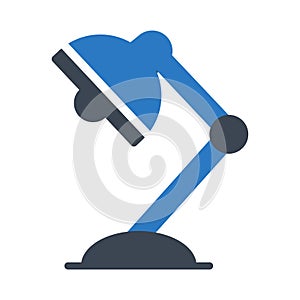 Bulb glyph colour vector icon