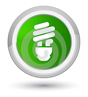 Bulb icon prime green round button