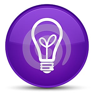 Bulb icon special purple round button