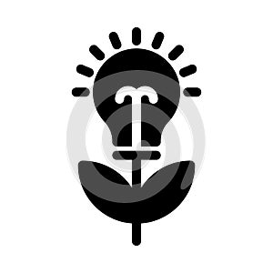 Bulb vector glyph flat icon