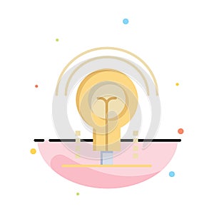 Bulb, Idea, Light, Hotel Abstract Flat Color Icon Template