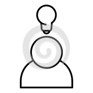 Bulb idea personal traits icon, outline style