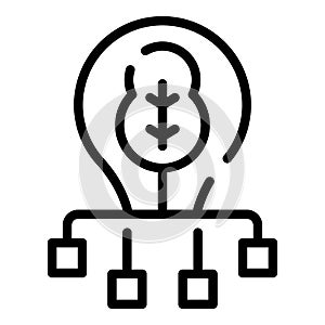 Bulb innovation icon, outline style