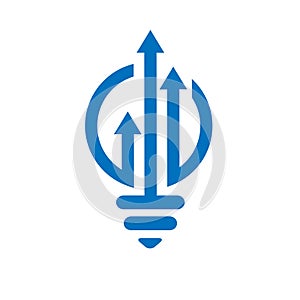 Bulb lamp financial logo