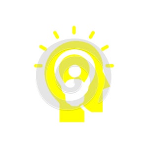 Bulb, light , business light, business idea, Creative business idea yellow color icon