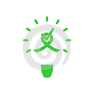 Bulb, light, Creative business solutions green icon