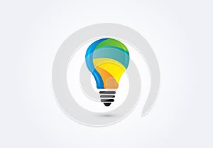 Bulb light idea logo icon vector